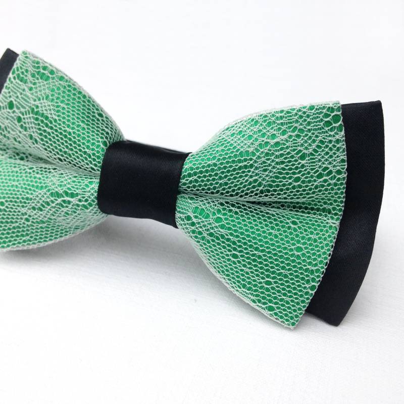 Smaragdgrün Fliege. Spitze Bräutigam Fliege Schwarz Und Grün. Hochzeitsgeschenk. Bester Mann, Elegante Hubby Geschenk von KristineBridal