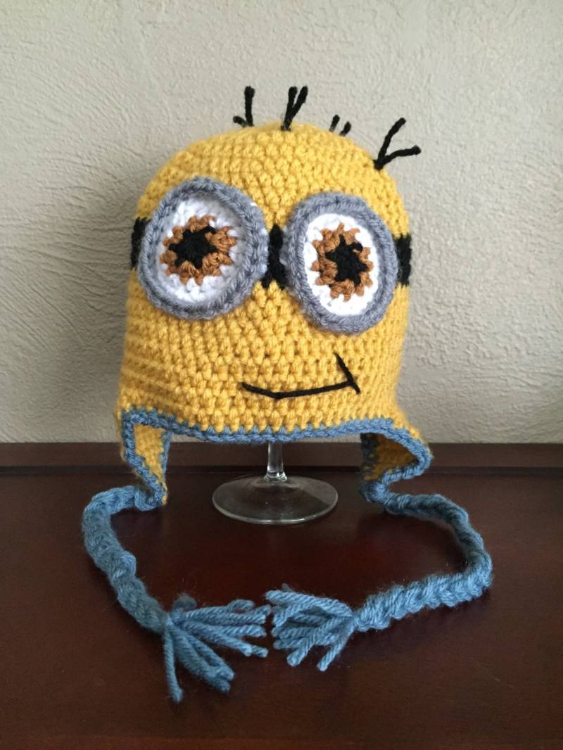 Gehäkelter Minion Hut Ein Auge, Neugeborenen Fotorequisite von KristysCrowchet