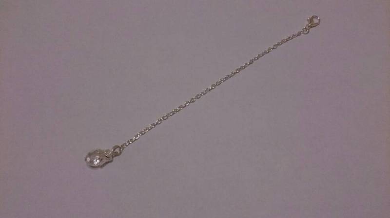 Braut Rücken Halskette Silber Kette Mit Teardrop Perle von KristysJewellery