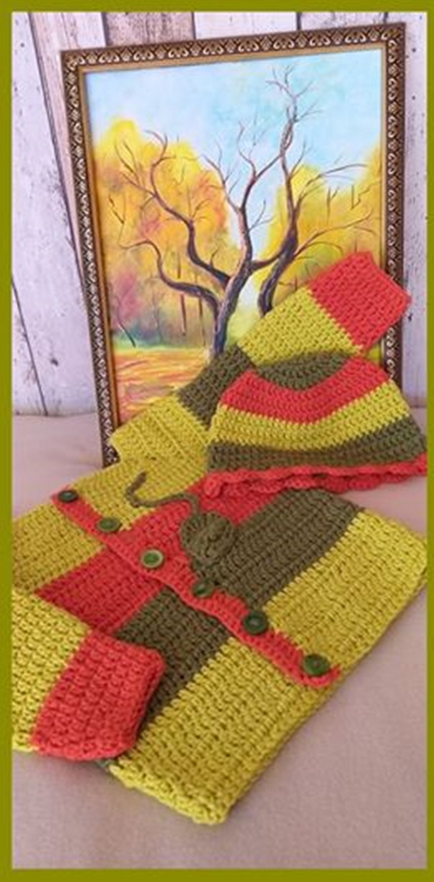 Gehäkelte Mütze Und Strickjacke Gehäkelte Mütze Und Strickjacke von KrisztinArtKunst