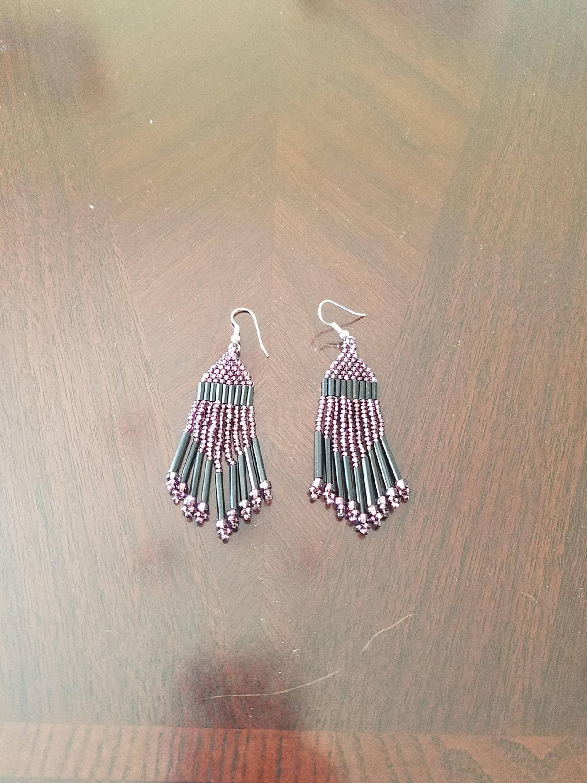 Cascading Lila Ohrringe von KritterKreations9