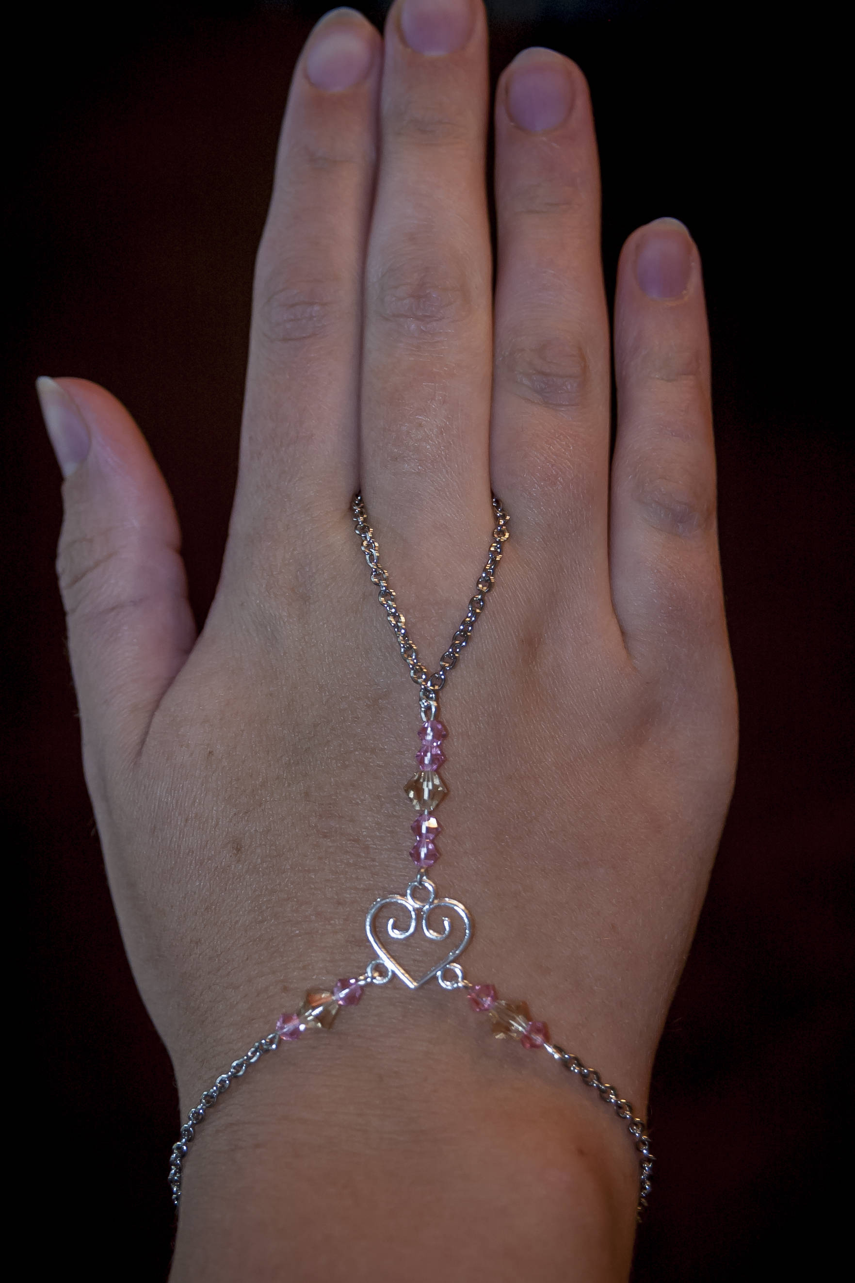 Hand Schmuck - Rosa Perlen von KritterKreations9