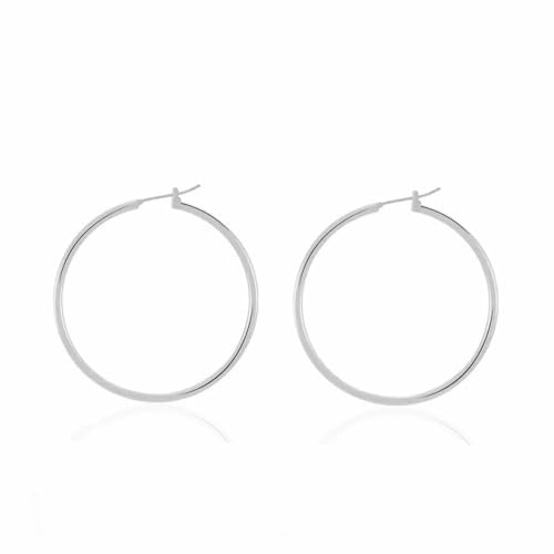Kritz Ohrringe Damen Creolen Silber Kreis Dünne - Ohrringe Klein Ohrstecker 30/40/50/60/70mm Edelstahl Hypoallergen - Endlos Kreolen Schmuck Geschenke für Frauen (60mm) Kritz Ohrringe Damen Creolen Silber Kreis Dünne - Ohrringe Klein Ohrstecker 30/40/50/60/70mm Edelstahl Hypoallergen - Endlos Kreolen Schmuck Geschenke für Frauen (60mm) von Kritz