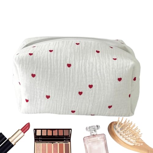 Krmoau Bestickte Damen Kosmetiktaschen für die Handtasche,Reise Make-up Organizer | Multifunktionale Kosmetik-Organizer mit großzügigem Fassungsvermögen für Reisen von Krmoau