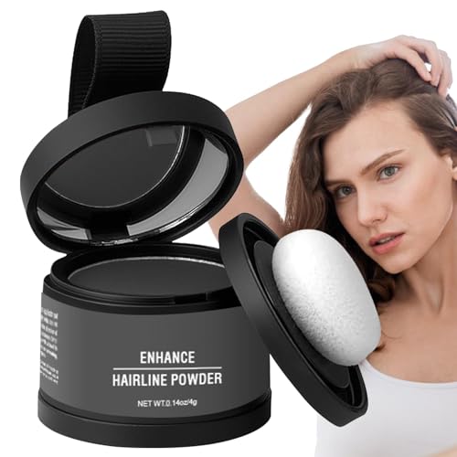 Krmoau Haaransatzpuder für Frauen,Haarpuder - Ansatz-Ausbesserungs-Haarfarbe mit Applikator | Wasserfester, langlebiger Haar-Concealer, Grauabdeckung, Schattierungswerkzeug für sofort dickeres, von Krmoau