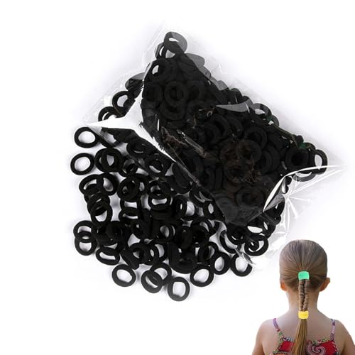 Krmoau Haargummis für Kinder | Haarseil Stirnband Pferdeschwanz Halter Seil 100er Set,Kleine Pferdeschwanz-Riemen, einfache praktische Kinder-Haar-Pferdeschwanz-Halter-Haar-Accessoires von Krmoau