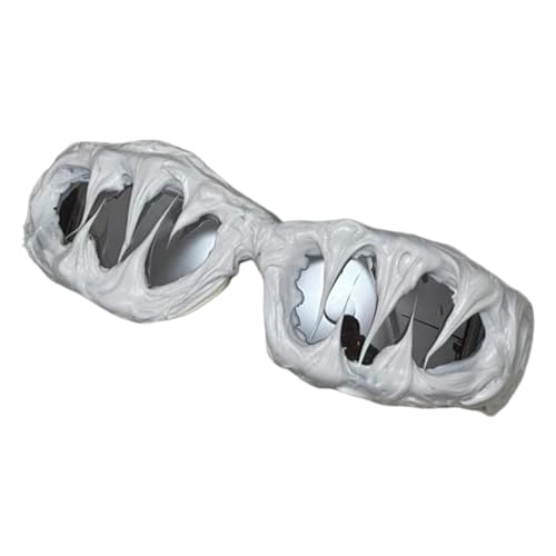 Krmoau Halloween Brille | Extravagante Brille | Mode Dunkel Stil UV400 Schutz Unisex Jugendliche Festival Disco von Krmoau