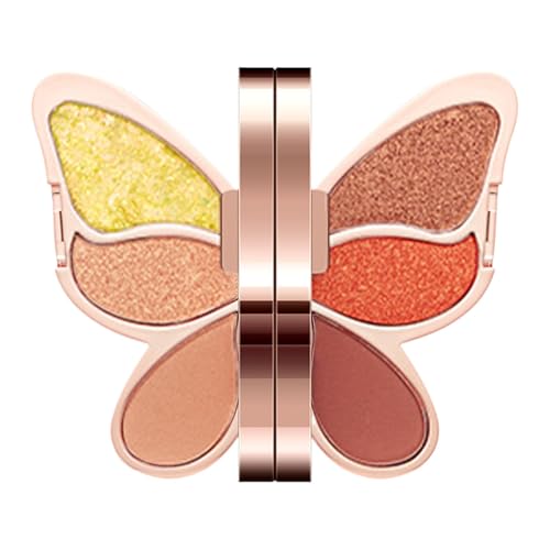 Krmoau Lidschatten-Palette,Lidschatten-Palette, Einzigartige 6-Farben-Make-up-Lidschattenpaletten, Wasserfester Lidschatten, mattes, schimmerndes Make-up, glitzernde, hochpigmentierte, farbenfrohe von Krmoau