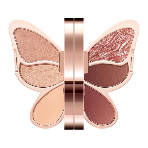 Krmoau Make-up-Lidschatten-Palette,Lidschatten-Palette | Einzigartige 6-Farben-Make-up-Lidschattenpaletten - Wasserfester Lidschatten, mattes, schimmerndes Make-up, glitzernde, hochpigmentierte, von Krmoau