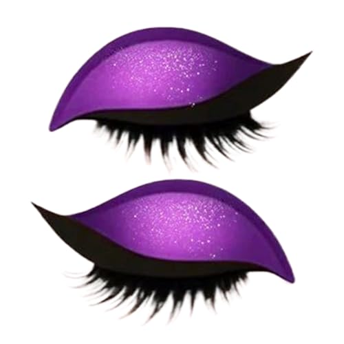 Lazy Eye Shadow Wimpernpatch, 2-in-1 Wiederverwendbare Lidschatten Und Wimpern Make-up Aufkleber, Lang Anhaltende Schminkvorlagen Für Eyeliner Und Lidschatten Mit Einfacher Anwendung von Krmoau