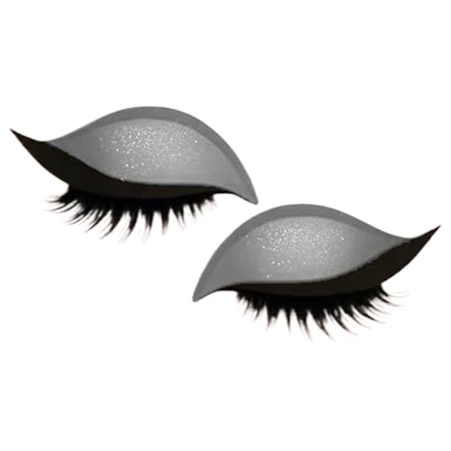 Lazy Eye Shadow Wimpernpatch, 2-in-1 Wiederverwendbare Lidschatten Und Wimpern Make-up Aufkleber, Lang Anhaltende Schminkvorlagen Für Eyeliner Und Lidschatten Mit Einfacher Anwendung von Krmoau
