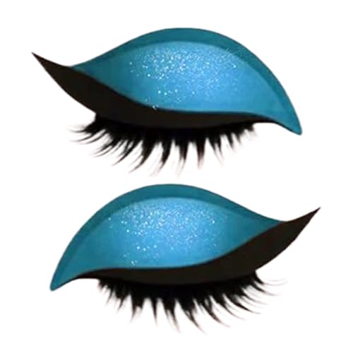 Lazy Eye Shadow Wimpernpatch, 2-in-1 Wiederverwendbare Lidschatten Und Wimpern Make-up Aufkleber, Lang Anhaltende Schminkvorlagen Für Eyeliner Und Lidschatten Mit Einfacher Anwendung von Krmoau