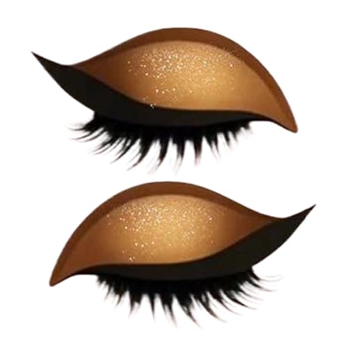 Lazy Eye Shadow Wimpernpatch, 2-in-1 Wiederverwendbare Lidschatten Und Wimpern Make-up Aufkleber, Lang Anhaltende Schminkvorlagen Für Eyeliner Und Lidschatten Mit Einfacher Anwendung von Krmoau