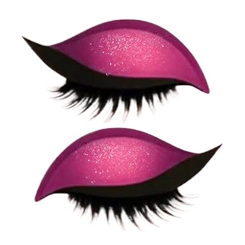 Lazy Eye Shadow Wimpernpatch, 2-in-1 Wiederverwendbare Lidschatten Und Wimpern Make-up Aufkleber, Lang Anhaltende Schminkvorlagen Für Eyeliner Und Lidschatten Mit Einfacher Anwendung von Krmoau