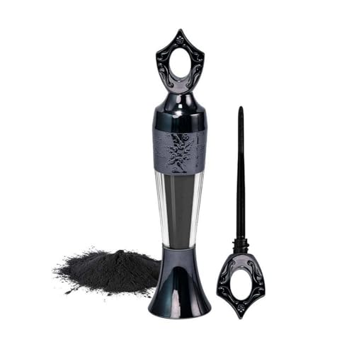 Powder Eyeliner, Natural Mineral Eye Liner Intense Pigment Makeup Eyeliner Pencil Long Lasting Smudge-Proof Waterproof Silky Traditional Finish (#1Black) von Krmspe