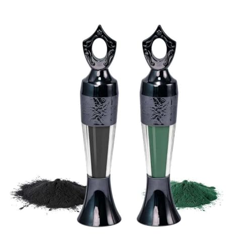 Powder Eyeliner, Natural Mineral Eye Liner Intense Pigment Makeup Eyeliner Pencil Long Lasting Smudge-Proof Waterproof Silky Traditional Finish (#1Black+#2Dark Green) von Krmspe