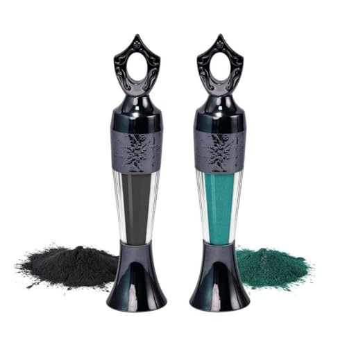 Powder Eyeliner, Natural Mineral Eye Liner Intense Pigment Makeup Eyeliner Pencil Long Lasting Smudge-Proof Waterproof Silky Traditional Finish (#1Black+#4Green) von Krmspe