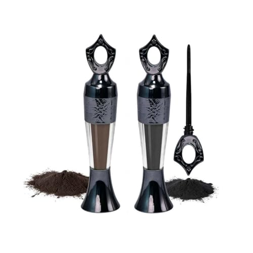 Powder Eyeliner, Natural Mineral Eye Liner Intense Pigment Makeup Eyeliner Pencil Long Lasting Smudge-Proof Waterproof Silky Traditional Finish (#1Black+#5Brown) von Krmspe