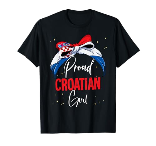 Proud Croatian Girl Kroatien T-Shirt Proud Croatian Girl Kroatien T-Shirt von Kroatien-geschenke