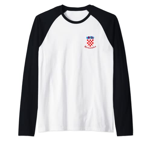 Kroatien Hrvatska T-Shirt mit Wappen für Herren Damen Kinder Raglan Kroatien Hrvatska T-Shirt mit Wappen für Herren Damen Kinder Raglan von Kroatien