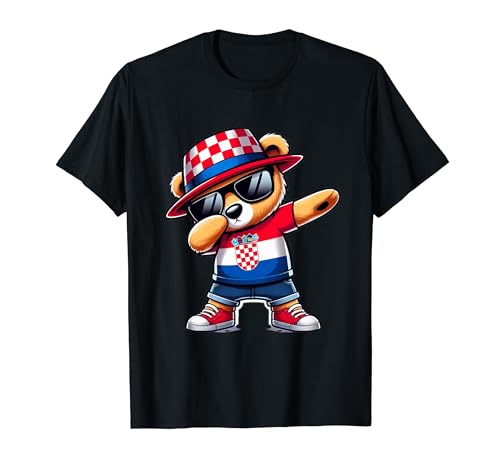 Kroatischer Bär Kroatien Tupfen Dabbing Jungen Kinder 2024 T-Shirt Kroatischer Bär Kroatien Tupfen Dabbing Jungen Kinder 2024 T-Shirt von Kroatischer Bären-Tupfen Dabbing für Kinder
