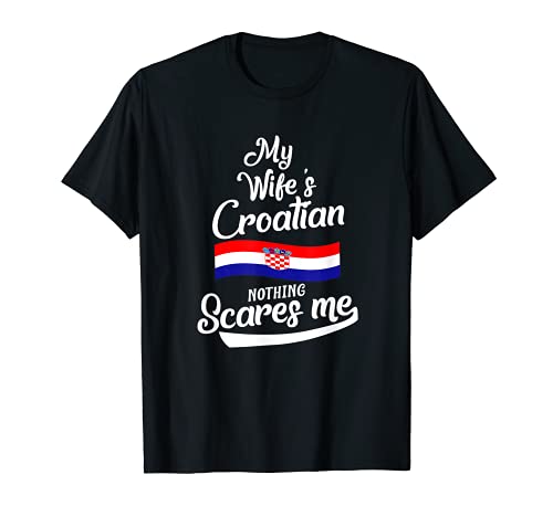 Herren Kroatische Ehefrau Kroatien Ehemann Jahrestag T-Shirt von Kroatisches Grafikdesign zum Hochzeitstag