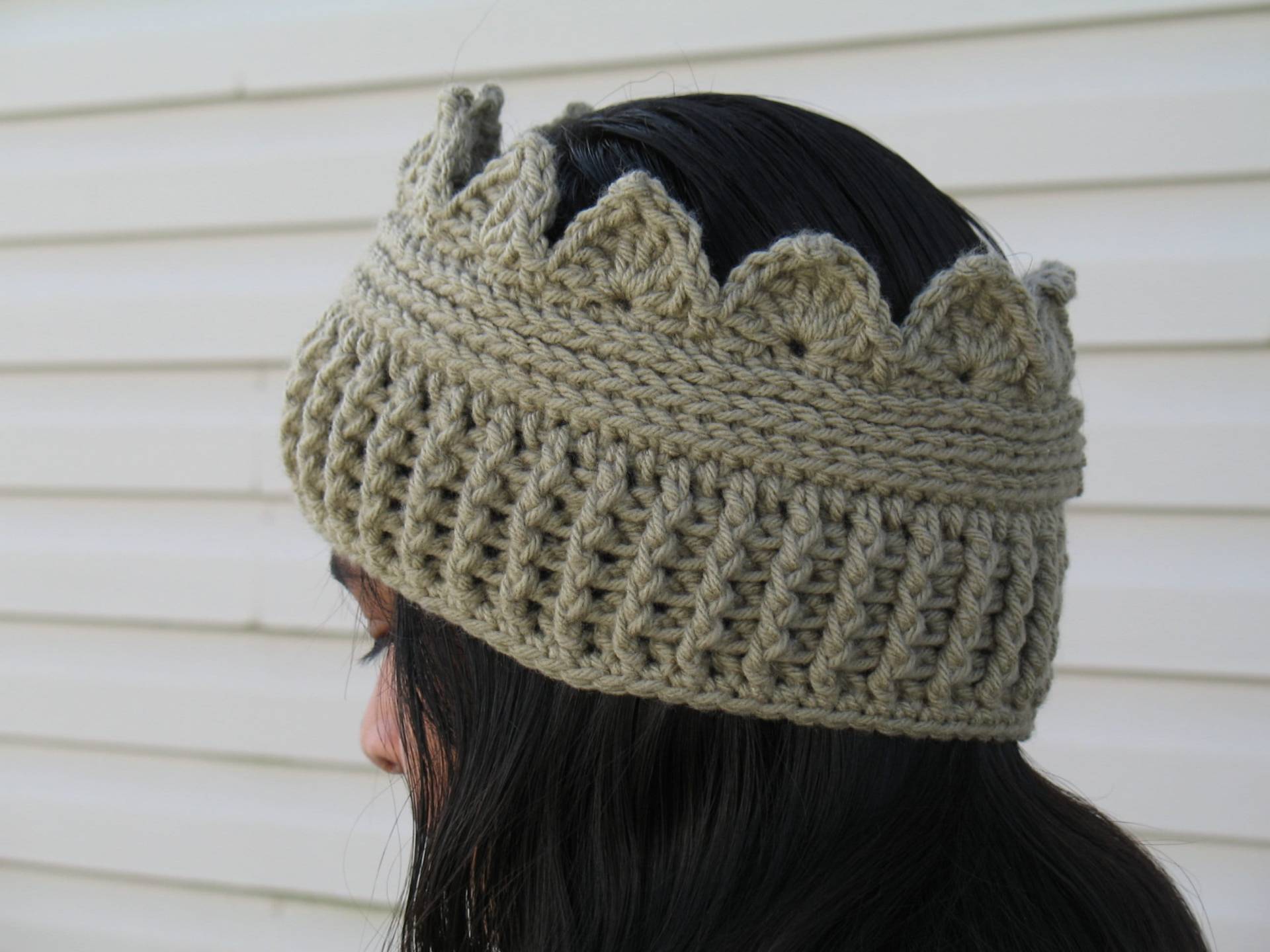 Krone Stirnband/Ohrwärmer Breites Gehäkeltes Frauen Kleinkind Mädchen Prinzessin Mama Und Ich von KrochetbyKrishani