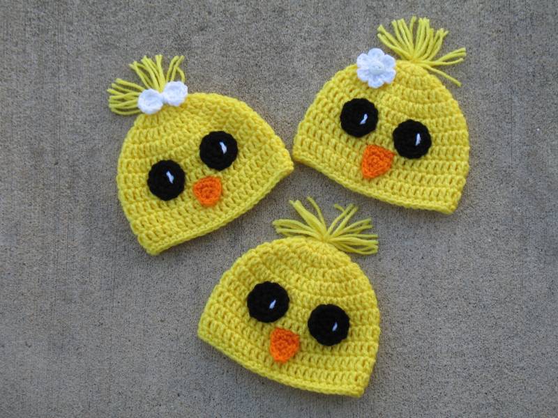 Küken Hut/Gehäkelte Gelbe Beanie Säugling Frühling Foto Prop Ostern Vogel Baby Requisite Scheune Tier Huhn von KrochetbyKrishani