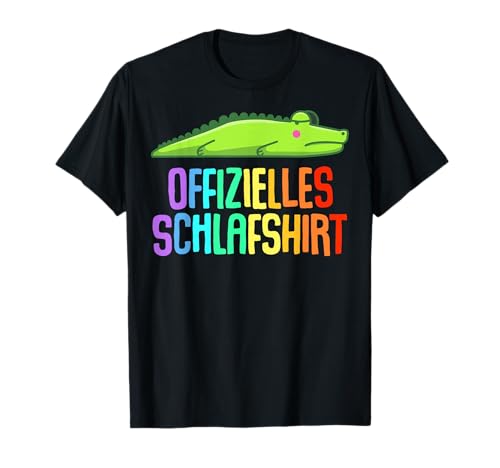 Offizielles Schlafshirt Herren Krokodil Lustig Geschenk Fun T-Shirt von Krokodil Shirt Schlafshirt Damen Lustige T-Shirts