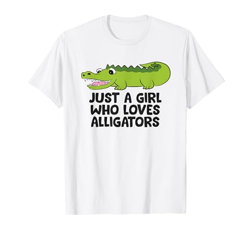Nur Ein Mädchen Das Krokodile Liebt T-Shirt Nur Ein Mädchen Das Krokodile Liebt T-Shirt von Krokodil und Alligator Geschenke