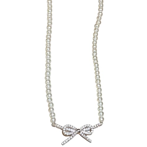 Halskette mit Glasperle, Schmetterlings-Design, verstellbar bei 39 + 4 cm, elegant und einfach, perfektes Geschenk für Damen von Kronabelle