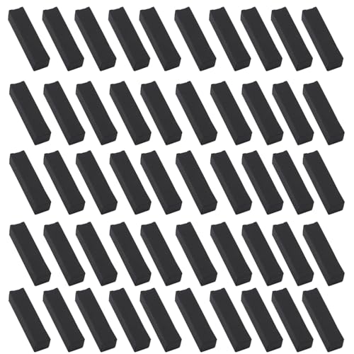 Rechteckiges Design, Lippenstift-Aufbewahrung, ätherische Öle, 50 Stück, schwarze Papier-Geschenkboxen mit Deckel, 2,5 x 2,5 x 8,5 cm, personalisierte Verpackung von Kronabelle