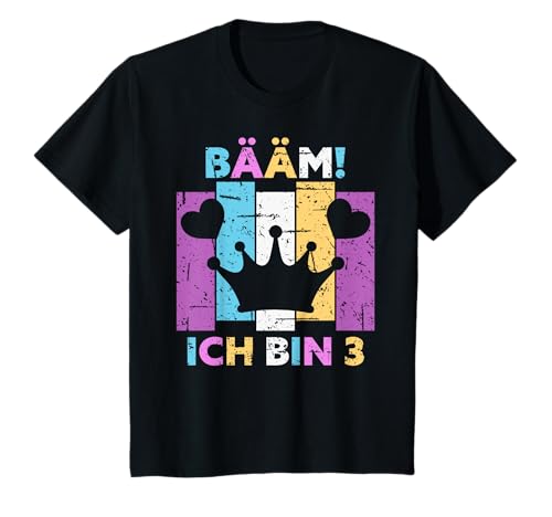 3 Jahre Mädchen Geburtstag Dritter Krone Bääm! Ich bin 3 T-Shirt 3 Jahre Mädchen Geburtstag Dritter Krone Bääm! Ich bin 3 T-Shirt von Krone 3 Jahre Mädchen Geburtstag Sprüche