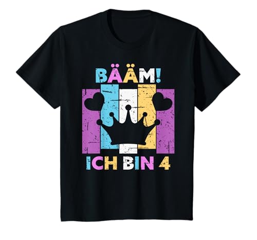 4 Jahre Mädchen Geburtstag Vierter Krone Bääm! Ich bin 4 T-Shirt 4 Jahre Mädchen Geburtstag Vierter Krone Bääm! Ich bin 4 T-Shirt von Krone 4 Jahre Mädchen Geburtstag Sprüche