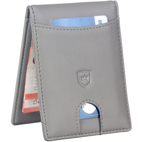 Kronenschein® Slim Wallet mit RFID Schutz I Geldbörse Herren & Damen klein I Portmonee mit Geldklammer I Mini Geldbeutel I Kartenetui I Karten Portemonnaie I Kreditkartenetui von Kronenschein