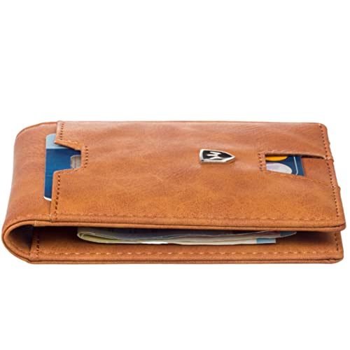 Kronenschein® Slim Wallet mit Münzfach & RFID Schutz I Geldbörse Herren & Damen klein I Portmonee mit Geldklammer I Mini Geldbeutel I Kartenetui I Karten Portemonnaie I Kreditkartenetui von Kronenschein