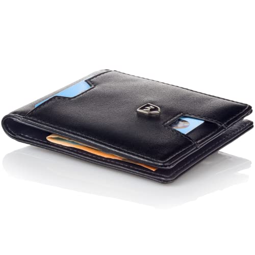 Kronenschein® Slim Wallet mit Münzfach & RFID Schutz I Geldbörse Herren & Damen klein I Portmonee mit Geldklammer I Mini Geldbeutel I Kartenetui I Karten Portemonnaie I Kreditkartenetui von Kronenschein