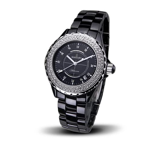 Kronsegler Athena2 Damenuhr Keramik schwarz von Kronsegler