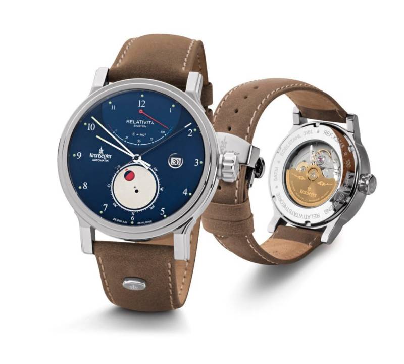 Kronsegler Automatikuhr Einstein Relativity Herrenuhr m. Lederband von Kronsegler