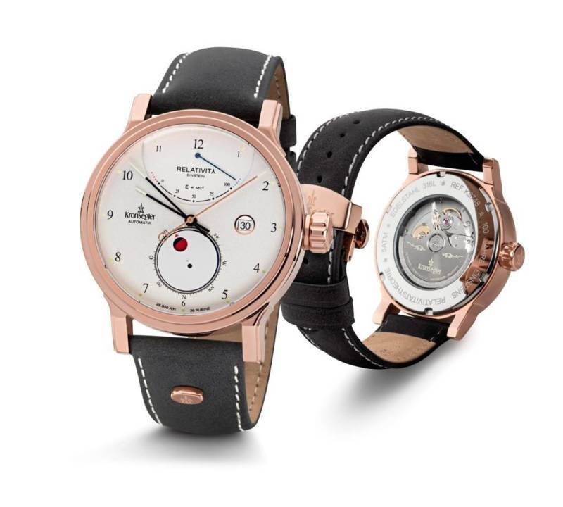 Kronsegler Automatikuhr Einstein Relativity Herrenuhr m. Lederband von Kronsegler