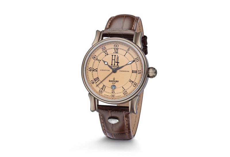 Kronsegler Automatikuhr H4 Longitude Timekeeper Herrenuhr mit Lederband von Kronsegler