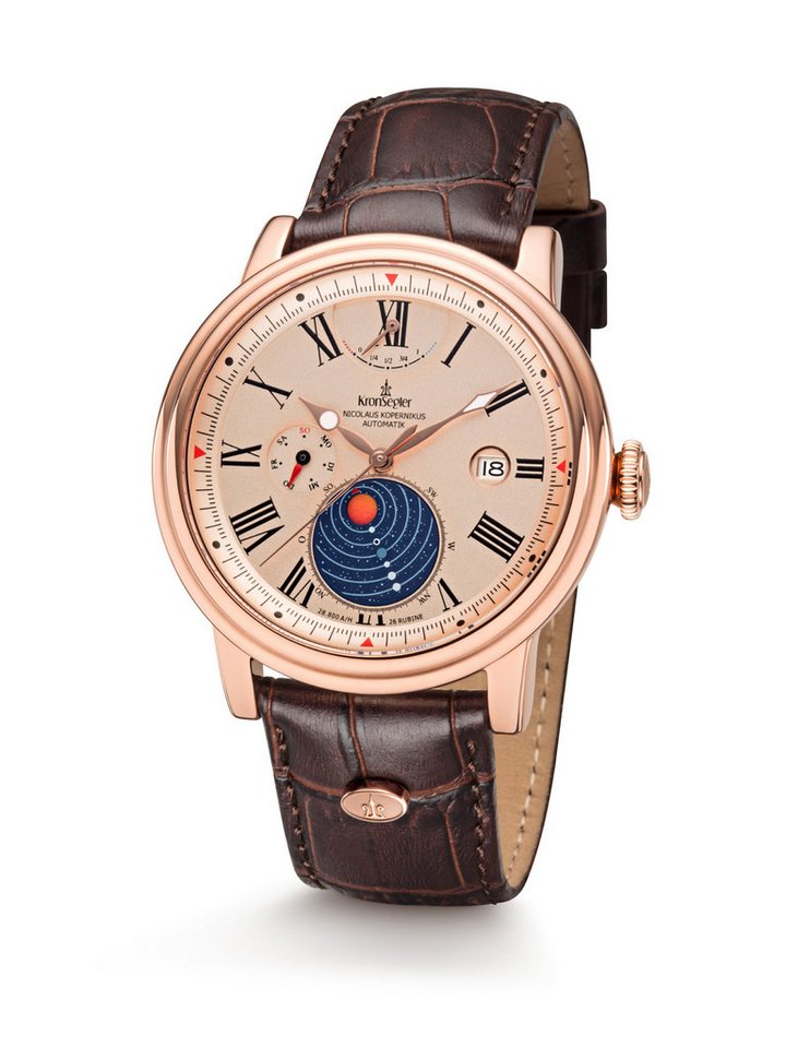 Kronsegler Automatikuhr Kopernikus Herren Armbanduhr m. Lederband von Kronsegler