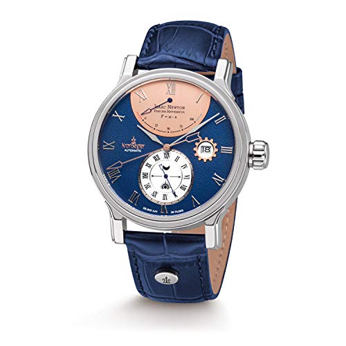 Kronsegler Isaac Newton - Principia Mathematica Herren Armbanduhr Automatik Stahl-Blau von Kronsegler