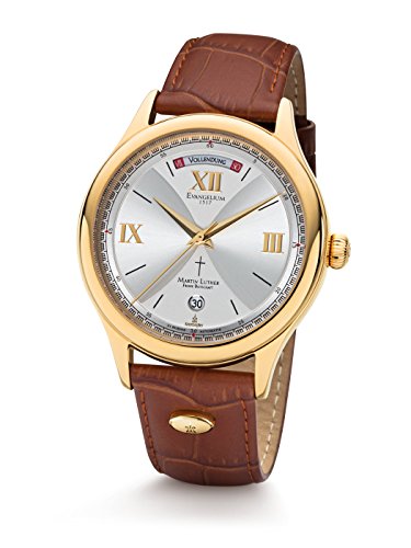 Kronsegler "Martin Luther Herren Armbanduhr Automatik Limit. Vergoldet-Silbern von Kronsegler