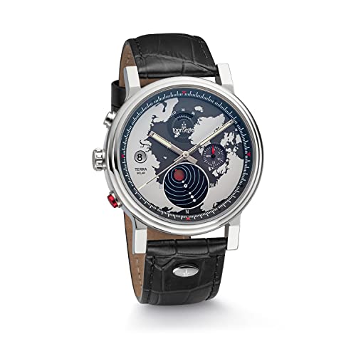 Kronsegler Terra Solar-Chronograph Stahl Schwarz von Kronsegler
