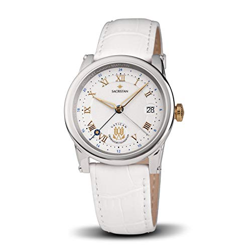 Vatikan Observatorium Uhrenserie Sacristan - Damenquarzuhr Bicolor-Weiss von Kronsegler