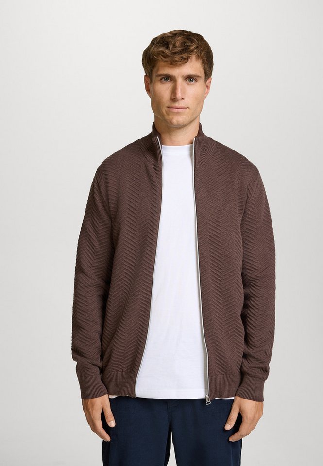 Kronstadt Strickjacke Herren KSCarlo Herrenstrickjacke Fein-Strickjacke mit Stehkragen von Kronstadt