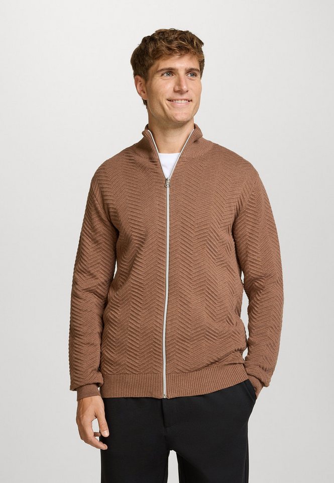 Kronstadt Strickjacke Herren KSCarlo Herrenstrickjacke Fein-Strickjacke mit Stehkragen von Kronstadt