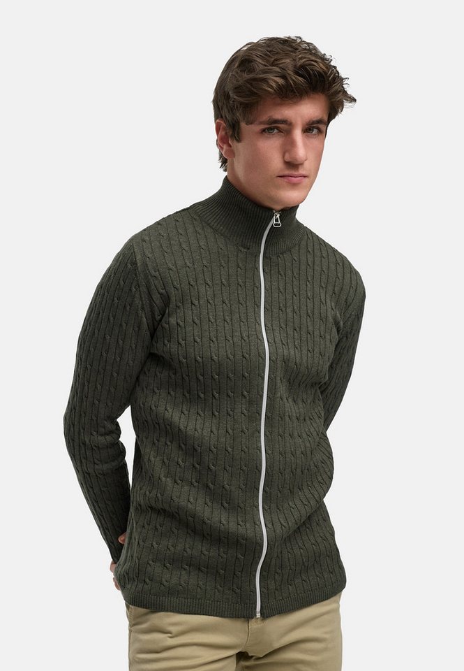 Kronstadt Strickjacke Herren KSCable Herrenstrickjacke aus hochwertigem Jaquard-Feinstrick von Kronstadt