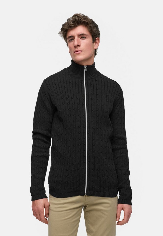 Kronstadt Strickjacke Herren KSCable Herrenstrickjacke aus hochwertigem Jaquard-Feinstrick von Kronstadt